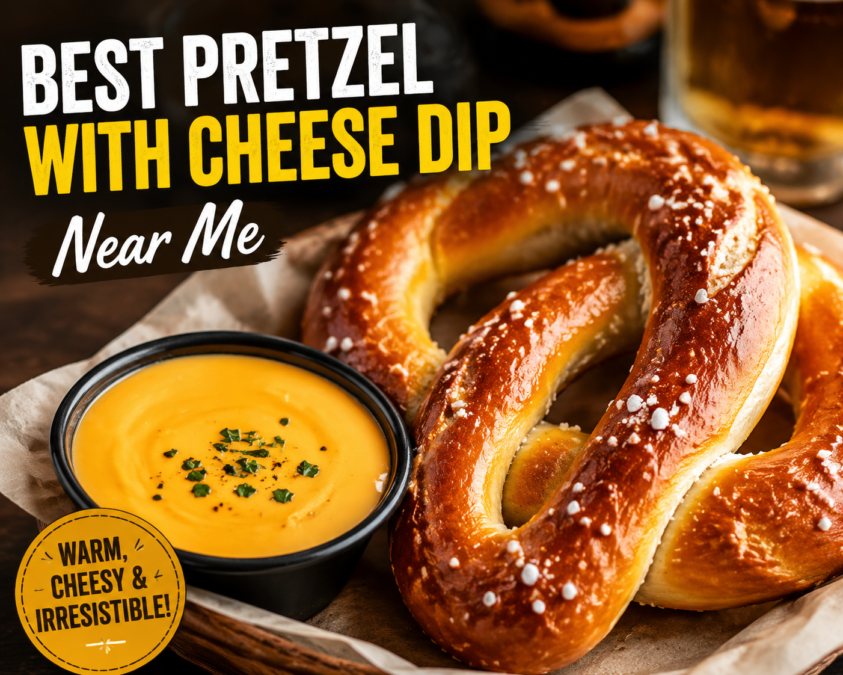 best pretzel with cheese dip near me